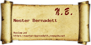 Nester Bernadett névjegykártya