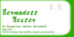 bernadett nester business card
